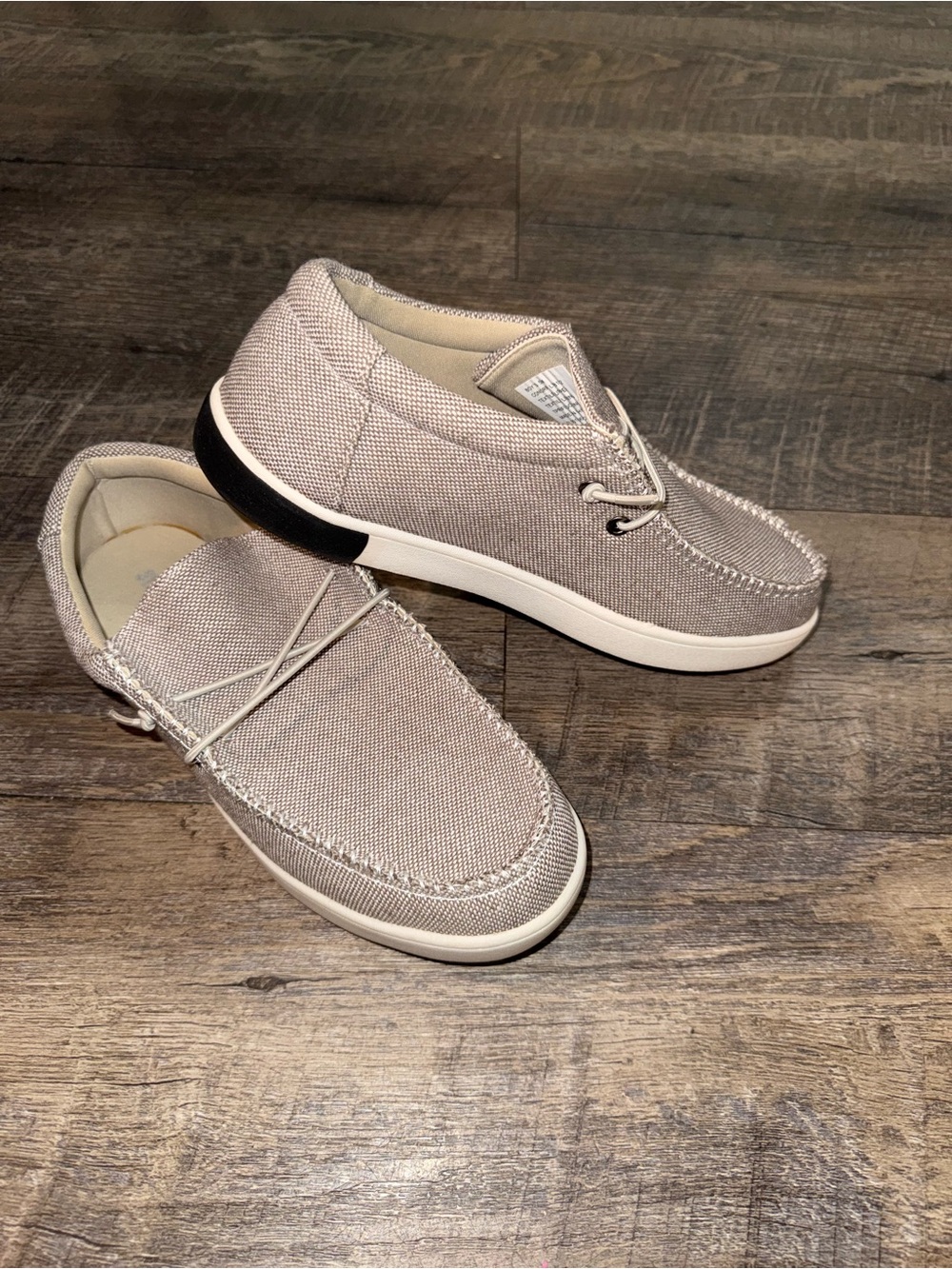 Kids Slip-On Dress Shoes in Light Taupe